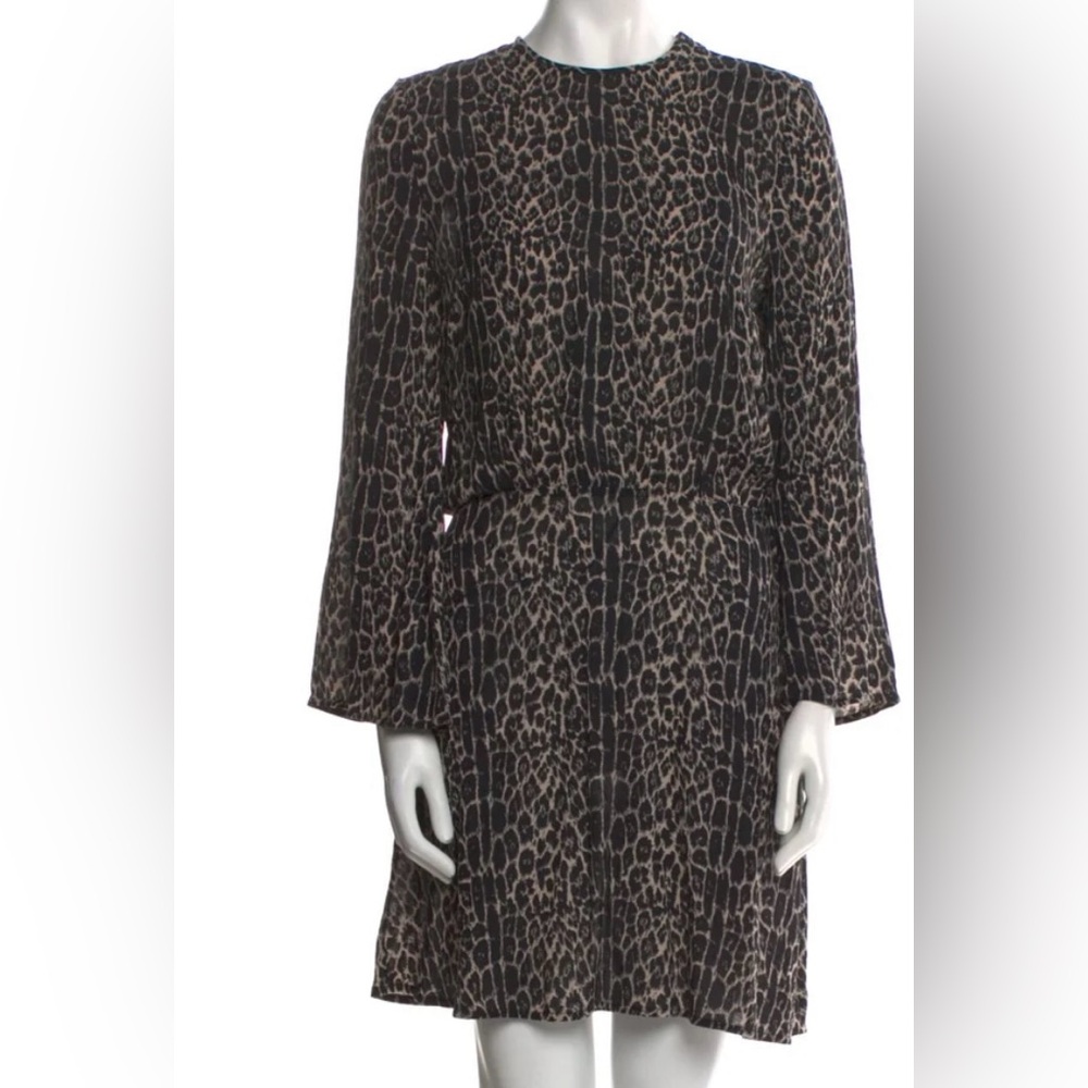 Zimmerman Shift Dress Animal Print Long Sleeves